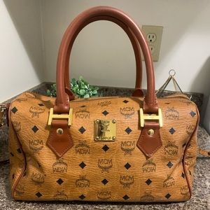 MCM Visettos Boston Bag